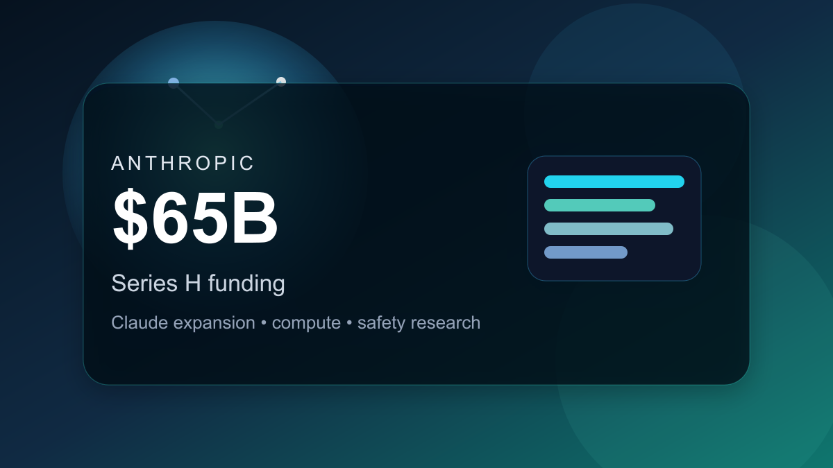 Anthropic、650億ドル調達でClaudeの拡張を加速