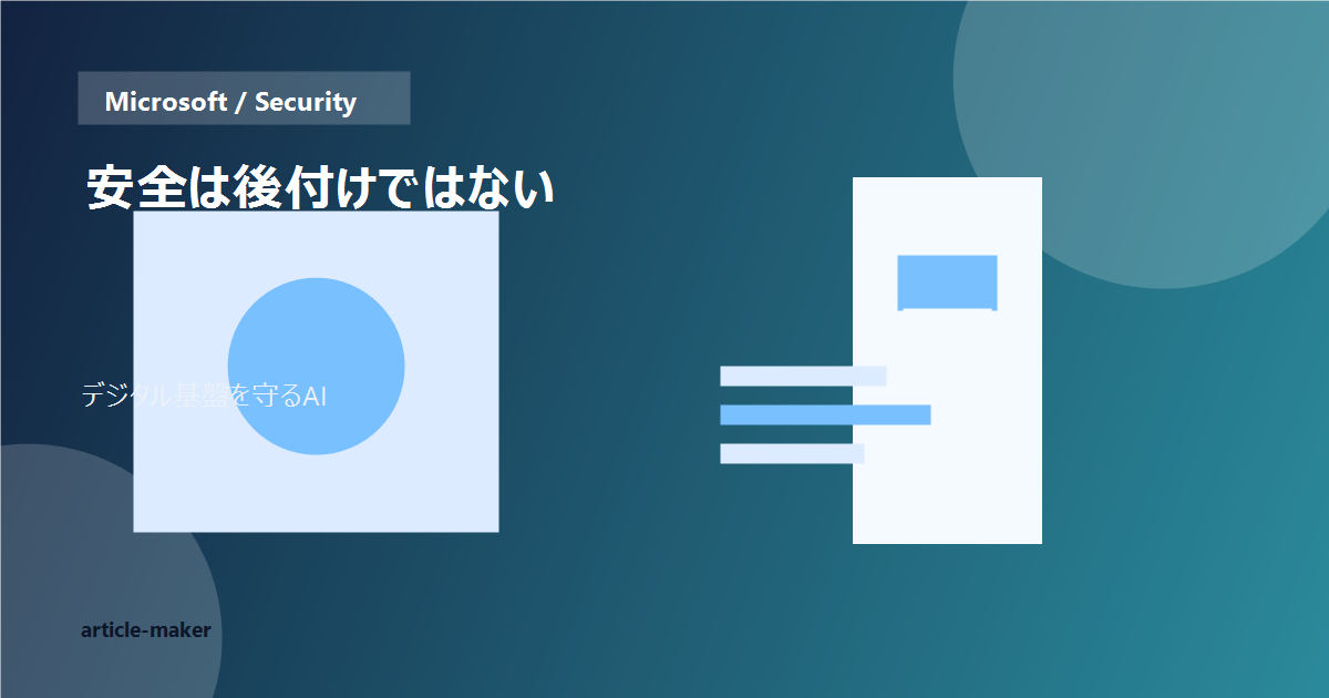 Microsoft security発表のビジュアル