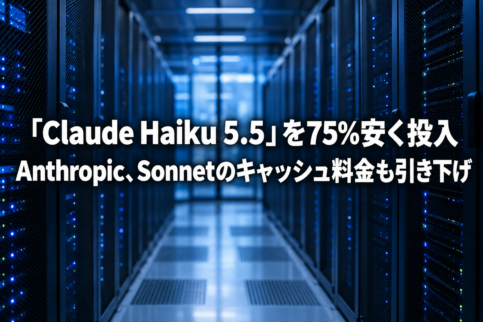Anthropic、「Claude Haiku 5.5」を75%安い価格で投入 Sonnetのキャッシュ料金も引き下げ